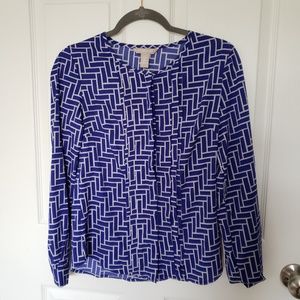 Banana Republic Graphic Print Button-Down Blouse